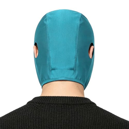 Women Men Full Cover Wrestling Headgear Grappling Hair Cap with Open Ears for Going Out Yoga - color: Light Blue