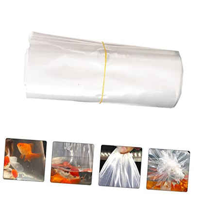 Alipis 50pcs Plastic Fish Transport Bags Food-grade Packing for Safe Shipping of Tropical Fish for Pet Stores and Aquariums