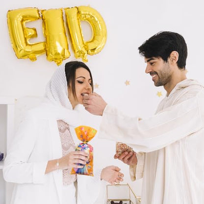 Eid Mubarak Cellophane Treat, Lovely Muslim Ramadan Decorations Cartoon Print Goodie Bags Candy Cellophane Goody Favor Gift Bags for Kids Boys Girls, Muslim Islamic Eid Iftar Diwali Party Supplies