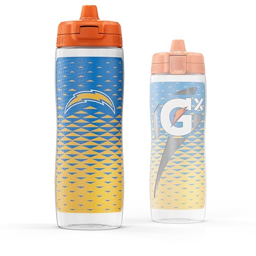 Gatorade Gx NFL Non-Slip Squeeze Bottles, 30 fl oz, Gx Hydration System - color: Los Angeles Chargers