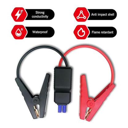 EC5 Car Jump Starter Cable with Battery Clamps, 12V Portable Jumper Cables Replacement Alligator Clips, Emergency Portable Car Jump Start Battery, Universal for Most Cars (Red # Black)