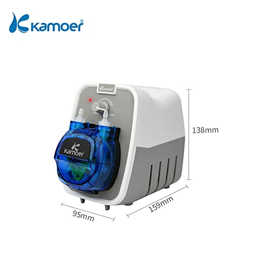 Kamoer KCPA600 24V Peristaltic Pump High Flow Rate Liquid Dosing Pump 180-520ml/min Adjustable, Norprene Tube 4mm ID x 7.2mm OD