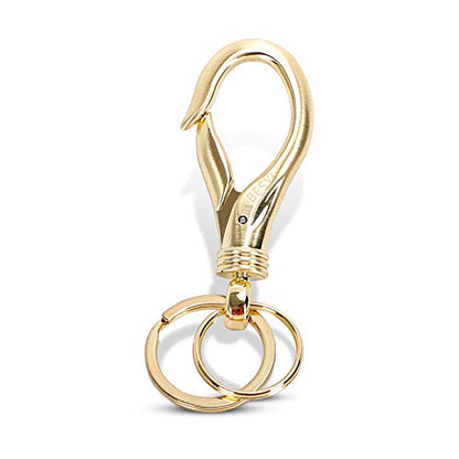 Swivel Snap Hook Keychain with 2 Key Rings, Zinc Alloy, 3.62in, Heavy Duty for Men and Women