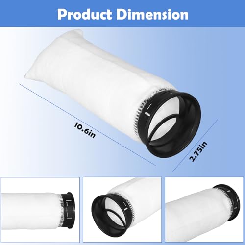 2.75 Inch 225 Micron Filter Sock Compatible with Waterbox Aquarium Models, Compatible with Eshopps Aquarium Models, Compatible with Fiji Cube Aquariums, Aquarium Filter Sock