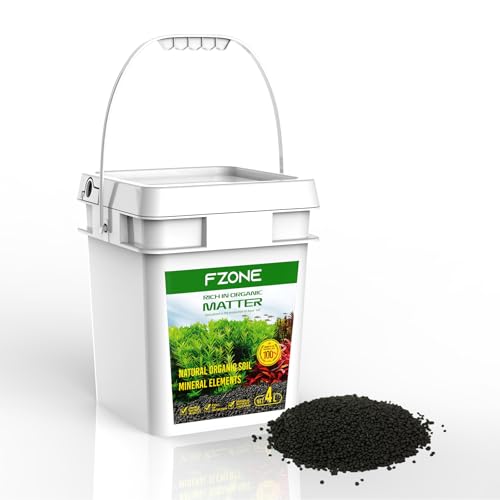 FZONE Aquarium Soil for Planted Tanks, Nutrient-Rich Aquarium Substrate for Fresh Water Live Plants, Shrimp & Fish Safe, Dust-Free(3mm, 4L/6.6 l b), Black - size: 4L/ 6.6 lb