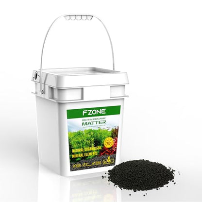 FZONE Aquarium Soil for Planted Tanks, Nutrient-Rich Aquarium Substrate for Fresh Water Live Plants, Shrimp & Fish Safe, Dust-Free(3mm, 4L/6.6 l b), Black - size: 4L/ 6.6 lb