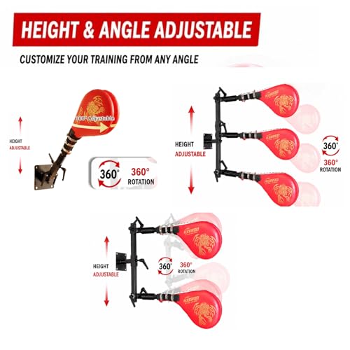 Wall Mount Kicking Pad, Taekwondo Kick Target with Adjustable Steel Stand, Wall Mounted Bracket Hands-Free Striking Pad