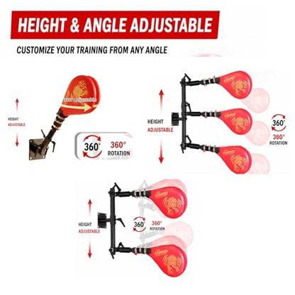 Wall Mount Kicking Pad, Taekwondo Kick Target with Adjustable Steel Stand, Wall Mounted Bracket Hands-Free Striking Pad