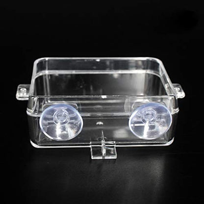 Reptile Gecko Feeder Dish Bowl Chameleon Worm Anti-Escape Bowl Suction Cup Feeder for Reptiles, 1 Feeder and 2 Feeding Tong