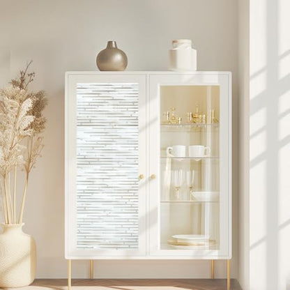 rabbitgoo Window Privacy Film, Frosted Glass Window Film, 23.6" x 118.1" - color: Striped, size: 23.6" x 118.1"