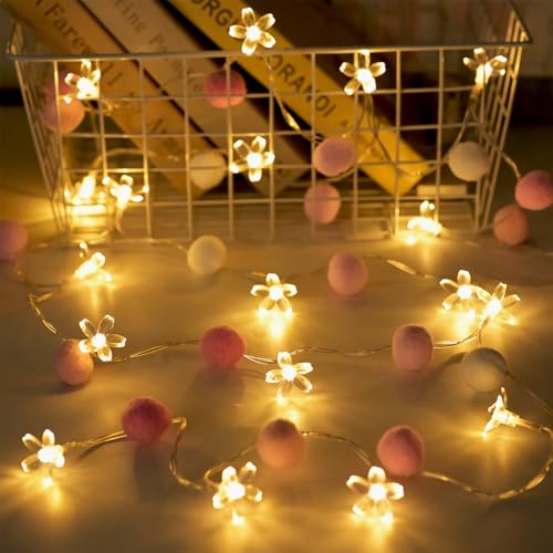 9.85Ft Cherry Blossom Flower String Lights - color: Pink-Cherry Blossom