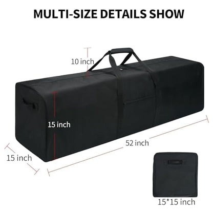 Urbanstand 52 inch Foldable Duffel Lock Zipper Travel Camp, Black | 600D Water-Resistant Ripstop Polyester, Foldable Design, Padded Handle, Holds Tent, Tripod, Fishing Rod & Sports Equipment - color: Black, size: 52 Inch