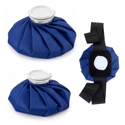 2 PCS Upgrade Ice Pack Injuries Reusable,11in & 9in Ice Bags Hot Water for Injuries, Soothe Pain and Stay Cool, Old School Style and Traditional Ice Packs, Versatile and Easy to Carry - size: 9+11 Inch