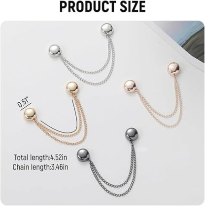 Multi-Function Magnetic Clothing Clips, 4 Packs Pinless Colorful Hijab Magnets, No Pierce Clothing Buttons for Women Dress Shirt Scarf - color: Mix-A