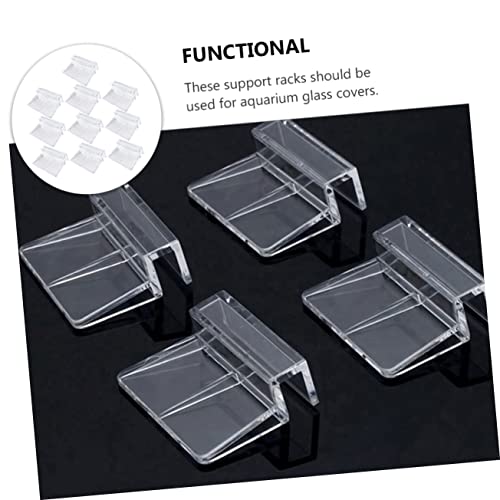 Abaodam 15Pcs Support Frames for Fish Tank Durable Aquarium Brackets for Glass Easy Installation High Transparency for Home and Shop Use