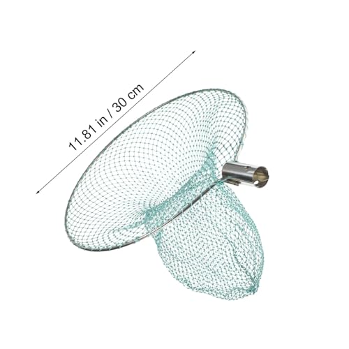 Kisangel 11.81 Inch Fishing Net Head Reinforced Landing Net Attachment Lightweight Portable for River Lake Stream Angling Fishing Equipment