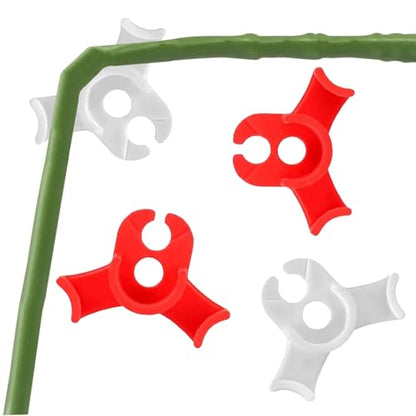 80 Pcs Low Stress Training Clips, 90 Degrees Plant Trainer, Bud Benders, Plant Stem Support Bender for Plants - White and Red - color: 80 Pcs White and Red
