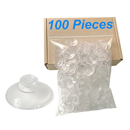 20mm 100 Pieces Clear Mini Suction Cups Without Hooks Without Holes, PVC Plastic Sucker Pads for Festival Decoration Wall Glass Home Car - size: 20mm 100pcs