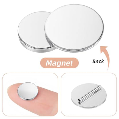 5 Pairs Invisible Magnetic Brooch Pin Converter Mini Magnetic Clasps for Clothing Metal Pin Backs Magnet Metal Lapel Pins Brooch Holder Converter for Hijab Scarf Shawl Thin Fabric