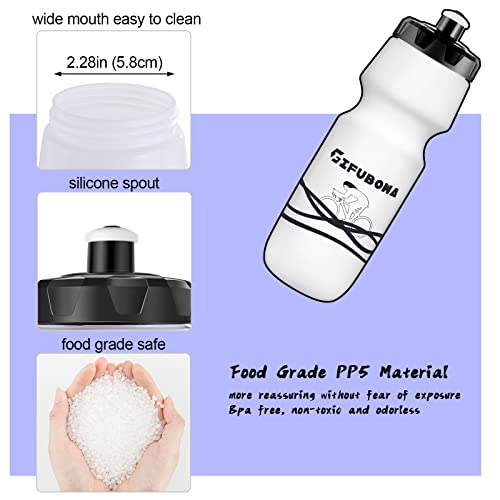 Bike Squeeze Water Bottles 24oz Bicycle Mtb Road Mountain Bottle Bpa Free for Riding/Running/Outddoor/Sport, 750ml, 2 Pack Black - color: Black 2 pack