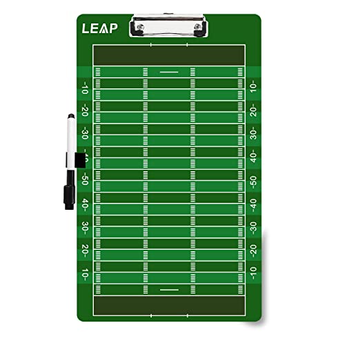 Coach Board Clipboard Premium Tactical Double-Sided Coach Marker Board with Full & Half Court Dry Erase Marker Board for Basketball Baseball Football Soccer Hockey Lacrosse & Volleyball Coahces - color: Football Clipboard