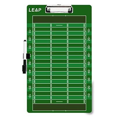 Coach Board Clipboard Premium Tactical Double-Sided Coach Marker Board with Full & Half Court Dry Erase Marker Board for Basketball Baseball Football Soccer Hockey Lacrosse & Volleyball Coahces - color: Football Clipboard