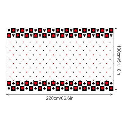 1Pc Casino Poker Card Party Plastic Tablecloth 54 x 87 Inch Long Table Cover, Las Vegas Club Bar Game Cards Wedding Baby Shower Party Holiday Dinner Picnic or Tablecloth for Kitchen Event Use - color: Casino Poker Card