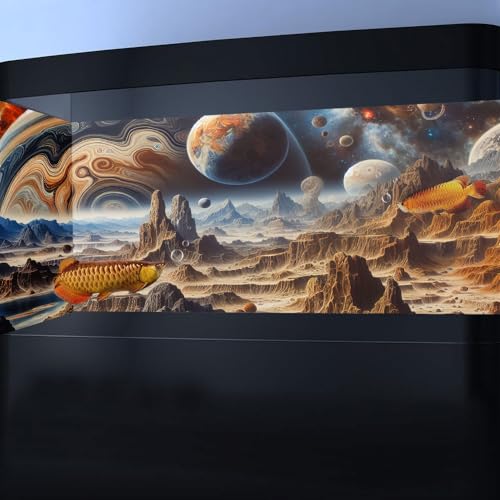 24X12IN Cosmic Spaceterrarium Background, Cool Parallel Space Themed Aquarium Reptile Habitat Background, Aquarium Background with 10EVA Double-Sided Tape - color: space02, size: 24X12in/60X30cm