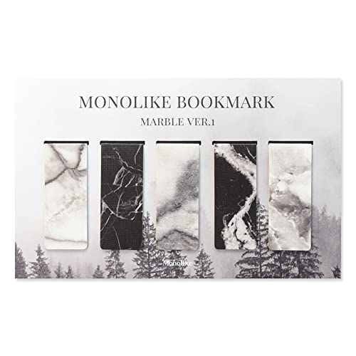 Monolike Magnetic Bookmarks Marble Ver.1, Set of 5 - color: Marble Ver.1