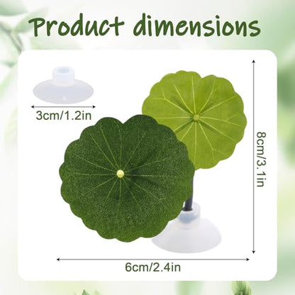 6 Pcs Betta Leaf Hammock with Suction Cups, Realistic Plastic Lotus Leaf Pad Natural Habitat Fish Tank Accessories Decor Aquarium Plants for Betta Bed Fish Breeding Resting Spawning Ground - style: Style C