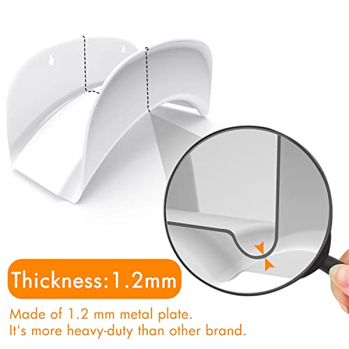 Gardzen Steel Wall-Mounted Heavy Duty White Hose Bracket, Car Hose Holder, Carrier, Support for Garden Hose Hanger - size: White - 1 Pack