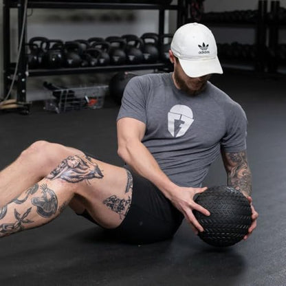 Titan Fitness Rubber Tread Slam Ball, Dead Bounce, Weight Workout - Throw, Catch, Slam, Twist - style: 70 lb