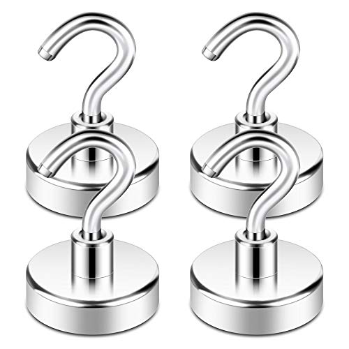 Neosmuk Magnetic Hooks for Cruise Cabins,85lb Heavy Duty,Silver,4 Pack - color: Silver, size: 1.02 inches