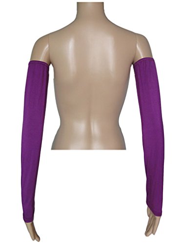 Women's Muslim Modal Arm Stretch Sleeves Cover - color: Purple