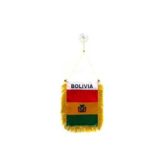 AZ FLAG Bolivia Car Flag 4x6 in 100D Polyester Suction Cup - color: Bolivia