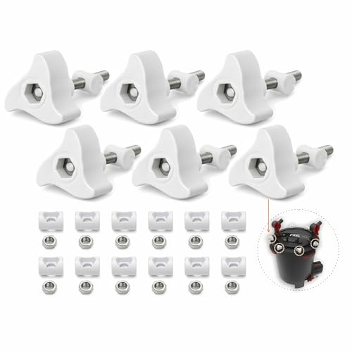 6 Pack Lid Fastener Kit Compatible with Fluval FX2 FX4 FX5 FX6 Filters | Select the required package quantity and confirm the included components before ordering - size: 6 PACK