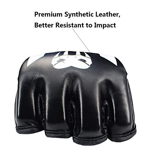 SOTF Punching Gloves for Adults MMA Training Gloves Men Fight Boxing Gloves Open Fingers Women - color: white