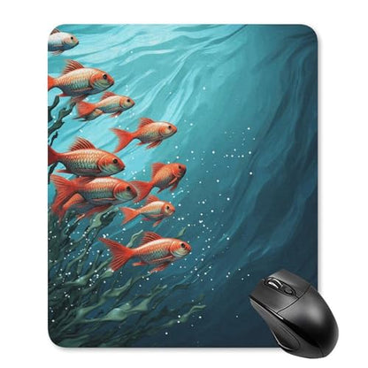 Square Mousepad Fish Aquarium Mouse Pad for Computer Mouse Mat Anti-Slip Rubber Mouse Pad for Office Laptop Waterproof Mouse Pads 11.8 * 9.8 * 0.1 Inch