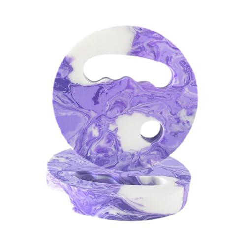 Menolana Water Exercise Discs Pool Resistance, Swim Discs Lightweight Buoyancy EVA Foam Aerobic Equipment for Water Workout Beach Pool - color: Purple White