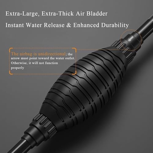 Fish Tank Cleaner with Thickened Airbag, Hand Siphon Hose, Vacuum Water Changer Sand, for Fish Tank Cleaning Gravel & Sand