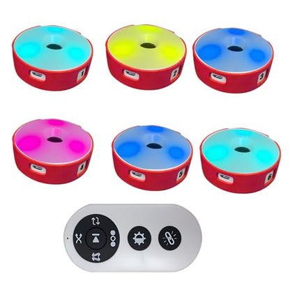 Agility Training Lights, Reaction Training Light of 6PCS Sport Agility Light USB Charging, Last 10 Hours, 10cm Height Sensing Distance, 4 Light Color, 4 Mode, 270 Degree Viewable Angle