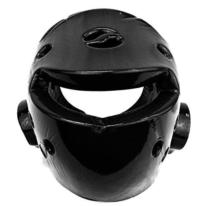 AAMA Taekwondo and Karate Sparring Foam Head Guard - color: BLACK, size: Large