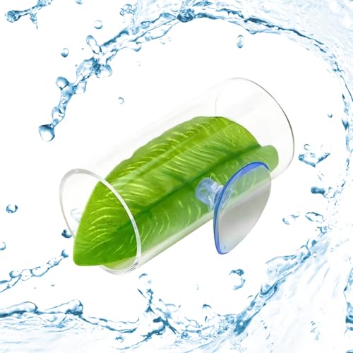 WishLotus Betta Fish Tube Tunnel, Transparent Acrylic Betta Fish Accessories with Suction Cups, Betta Fish Toys Hideout Tube for Small Fish Shrimp (Transparent)