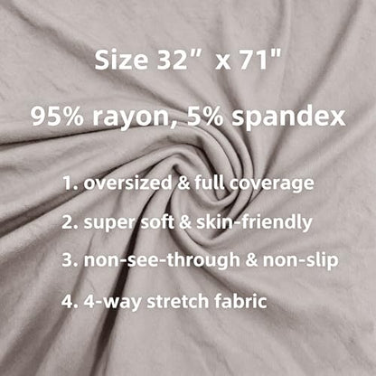 Lina & Lily Non-see-through Premium Jersey Maxi Hijab Head Scarf Wrap for Muslim Women - color: Mink