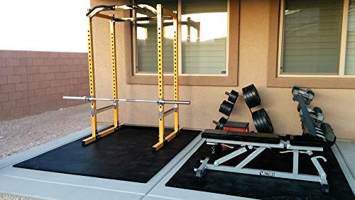 American Floor Mats - Heavy Duty Stall Tiles - Stable/Horse Tiles - Thick, Durable Rubber Flooring Solid Black 1 Center Tile 1/2" Thick - size: 1 Center Tile - 1/2" Thickness