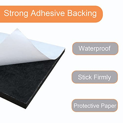 8 Pcs Black Adhesive Foam Pads Closed Cell Foam Sheets 1/4" Thick X 4" X 4" | Neoprene Rubber Foam Padding Self Stick Anti-Slip Anti-Vibration Pad for Protection (4 X 4 X 1/4 inches, 8Pcs) - size: 4in X 4in X 1/4in
