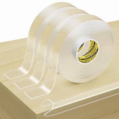 Clear Edge Protector Strip,0.8in x 9.84FT | Sharp Edge Wrap Cover Tape, Self Adhesive Protective Bumper Guards for Cabinet Door Desk Bed Furniture Waterproof - size: 3 Pack x 0.8in x 9.84FT