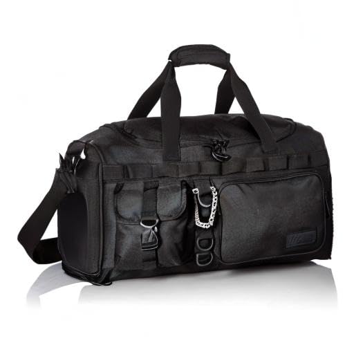 32L 20" Tactical Gym Duffle Bag with Shoe Compartment & Wet Pocket | Water Resistant Fabric, Reinforced Base, MOLLE Webbing & 7 Compartments for Workout, Basketball, Soccer, Travel & Gym Gear