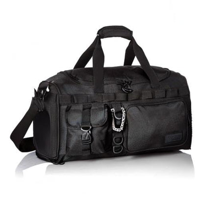 32L 20" Tactical Gym Duffle Bag with Shoe Compartment & Wet Pocket | Water Resistant Fabric, Reinforced Base, MOLLE Webbing & 7 Compartments for Workout, Basketball, Soccer, Travel & Gym Gear