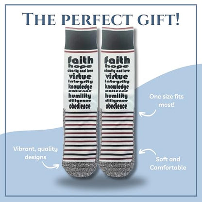 Men's – Christian Crew Socks for Men with Scripture | Moisture-Wicking | Easter Gift Idea - color: Just Tryna Be Like Jesus